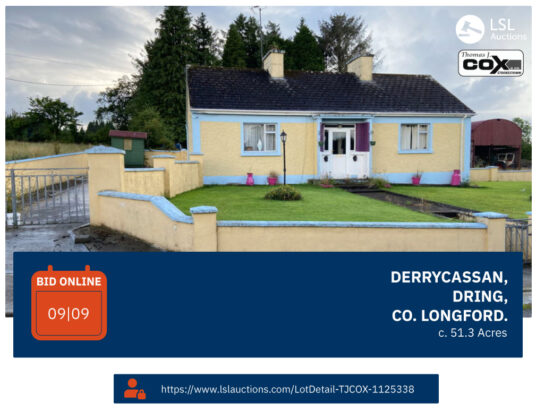 THOMAS J COX- DERRYCASSAN, DRING, CO LONGFORD.