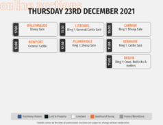 Online Auctions – Thursday’s Calendar 23/12/2021