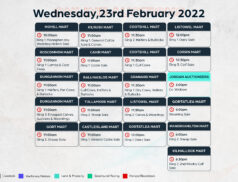 Online Auctions – Wednesday’s Calendar 23/02/2022