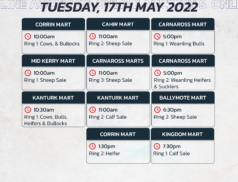 Online Auctions – Tuesday’s Calendar 17/05/2022