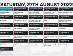 Online Auctions – Saturday’s Calendar 27/08/2022