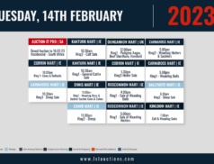 Online Auctions – Tuesday’s Calendar 14/02/2023